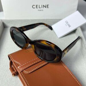 Celine Brown Triomphe 01 Oval Sunglasses